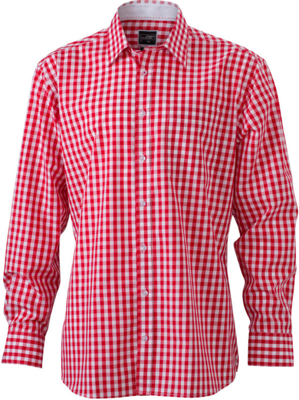 Poplin Checked Shirt longsleeve