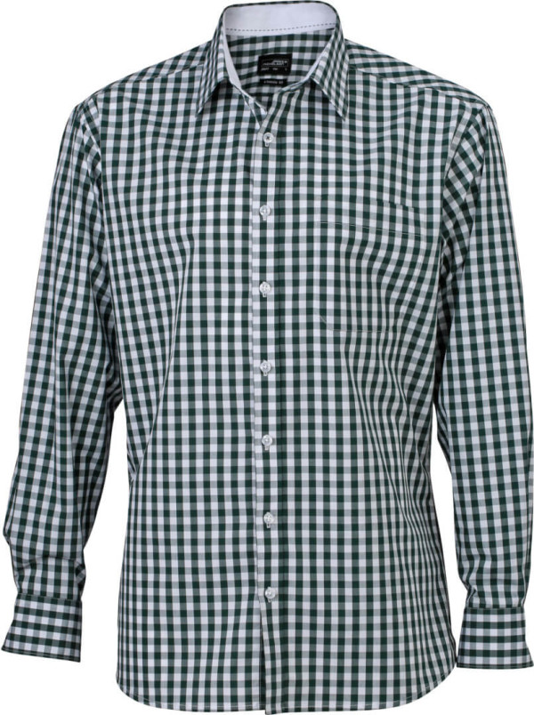 Poplin Checked Shirt longsleeve