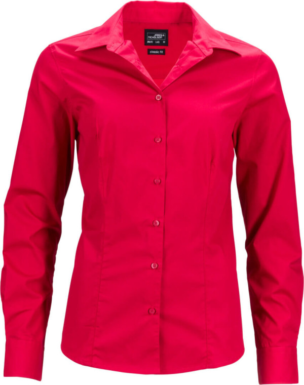 Ladies' Business Popline Blouse longsleeve