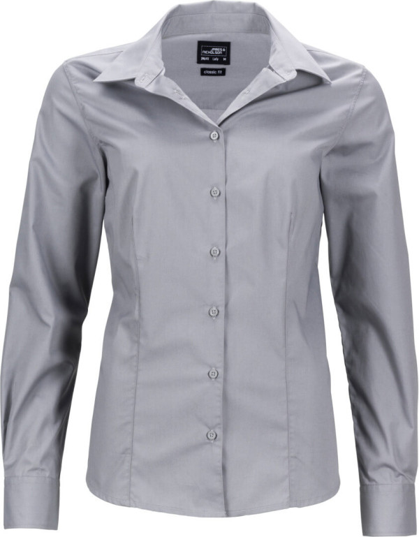 Ladies' Business Popline Blouse longsleeve