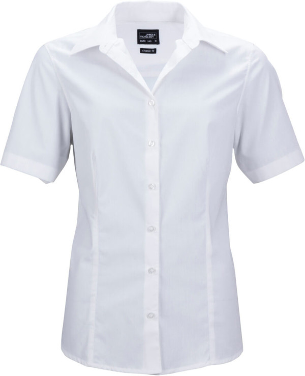 Ladies' Business Popline Blouse shortsleeve