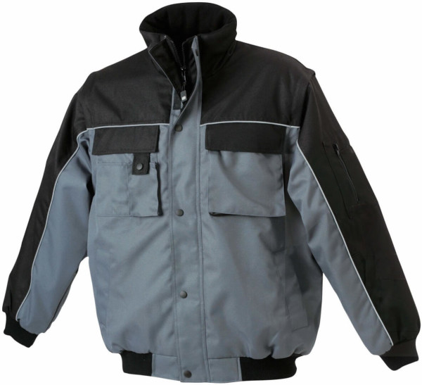 Workwear Jacket with Zip-Off Sleeves