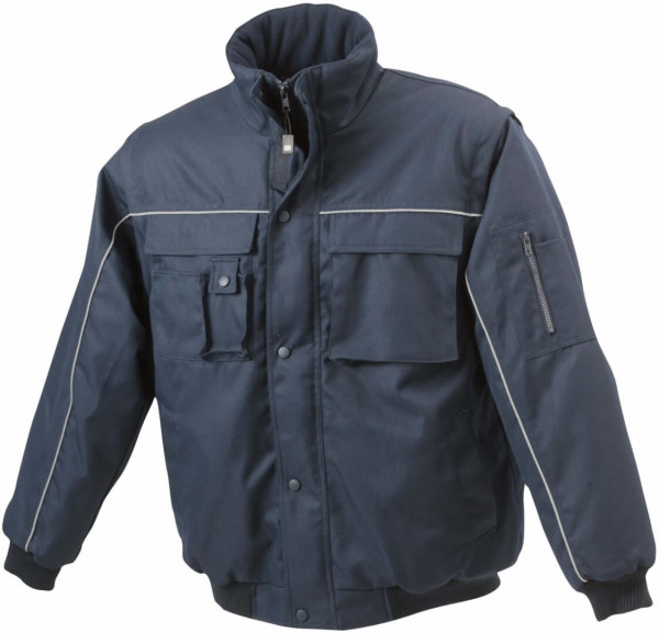 Workwear Jacket with Zip-Off Sleeves