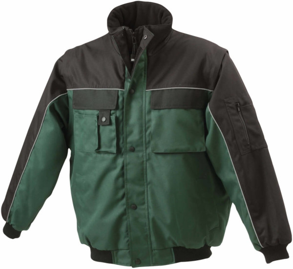 Workwear Jacket with Zip-Off Sleeves