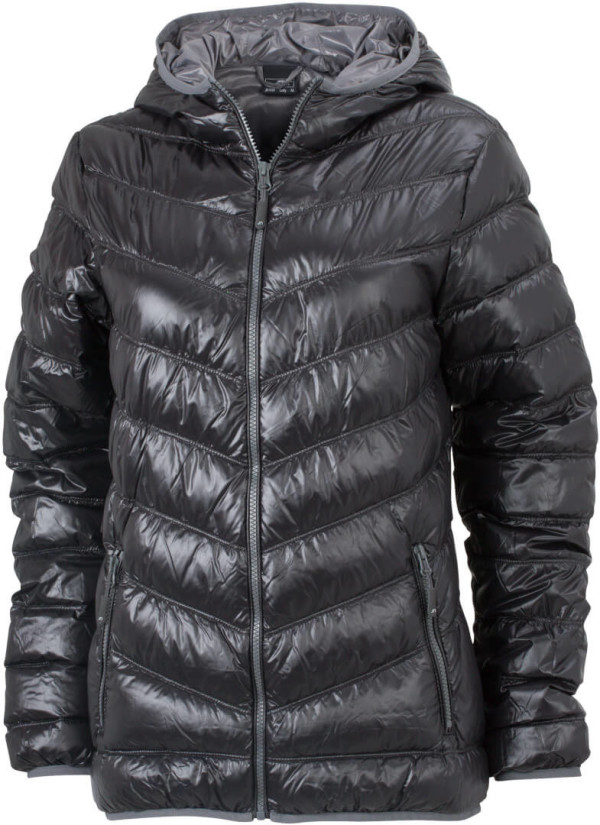 Ladies' Lightweight Down Hooded Jacket