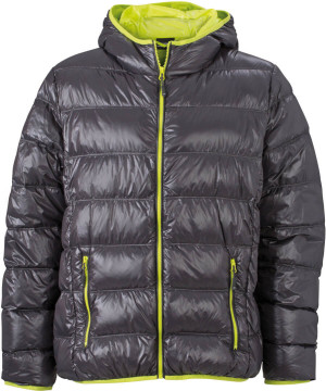 Men's Lightweight Hooded Down Jacket - Reklamnepredmety