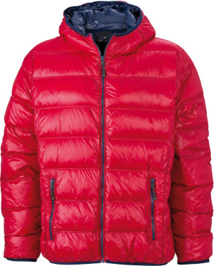 Men's Lightweight Hooded Down Jacket - Reklamnepredmety