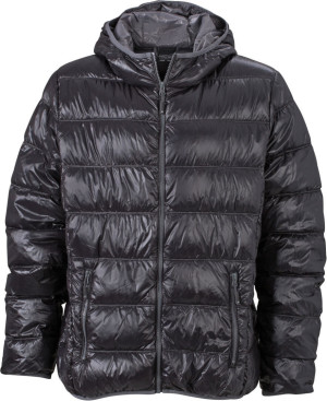 Men's Lightweight Hooded Down Jacket - Reklamnepredmety