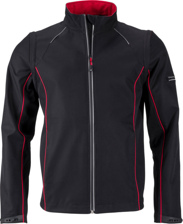 Men's Softshell Jacket with detachable sleeves