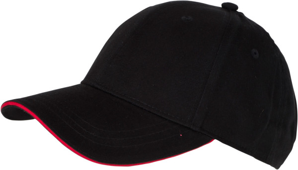 6 Panel Brushed Sandwich Cap