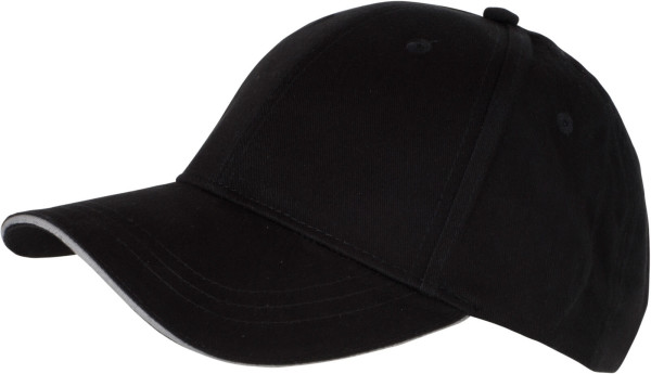 6 Panel Brushed Sandwich Cap