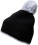 Crocheted hat with contrasting border and pompon - 37BC6471-AFD5-44F2-8E18-9938C5451AD6 - variant CC 03796481299