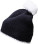 Crocheted hat with contrasting border and pompon - 8F6B0CCE-2B94-48C1-8F25-451C166A9CFE - variant CC 03796496399