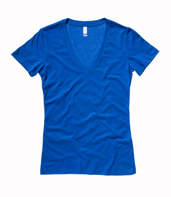 Ladies' Jersey Deep V-Neck T-Shirt