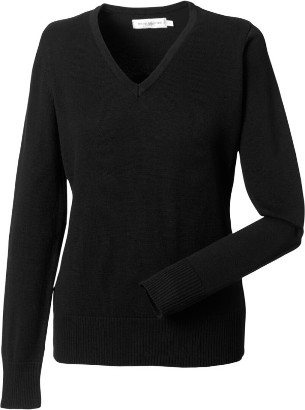 Ladies' Knitted V-Neck Pullover