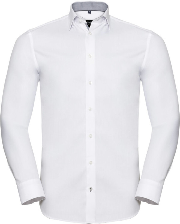 Herringbone Contrast Shirt LSL