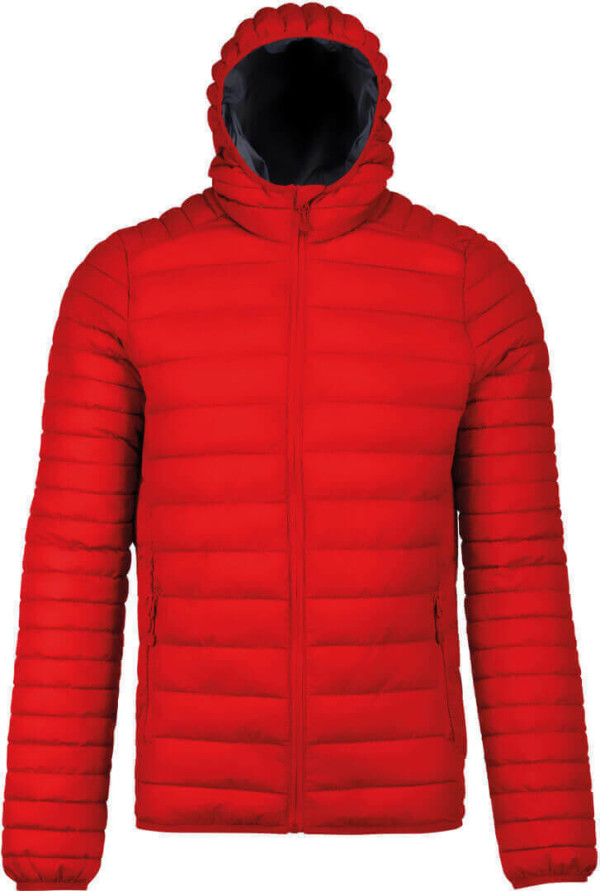 Men's light hooded padded jacket