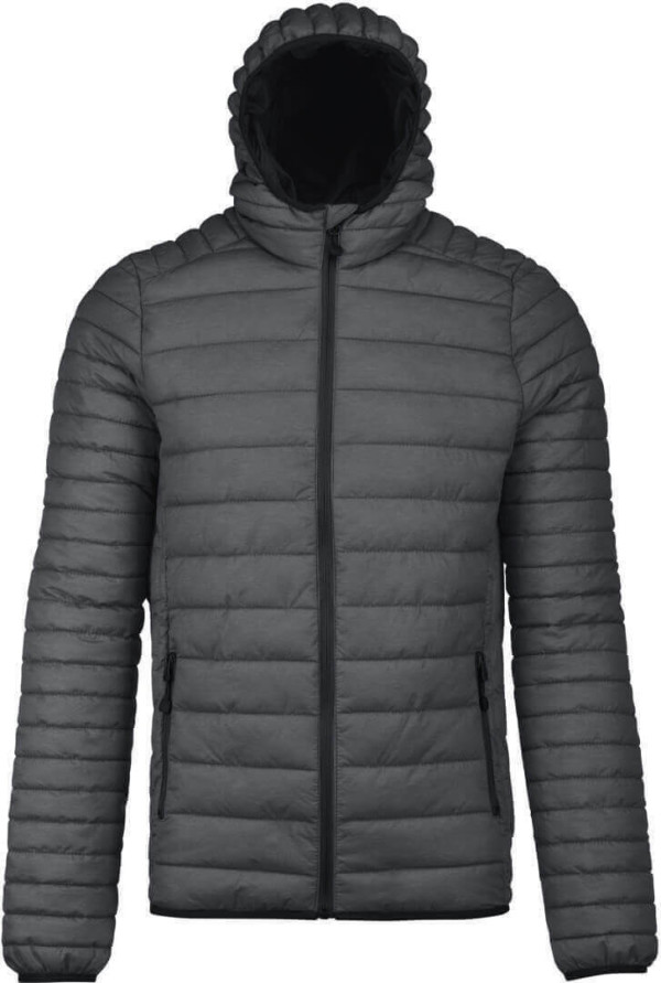 Men's light hooded padded jacket