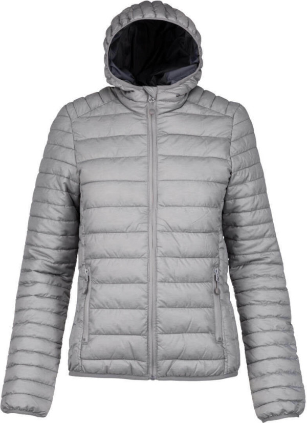 Ladies' light hooded padded jacket