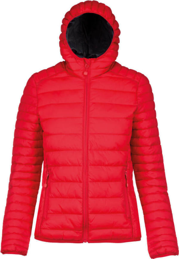 Ladies' light hooded padded jacket