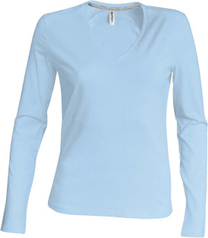 Ladies' V-Neck T-Shirt longsleeve - Reklamnepredmety