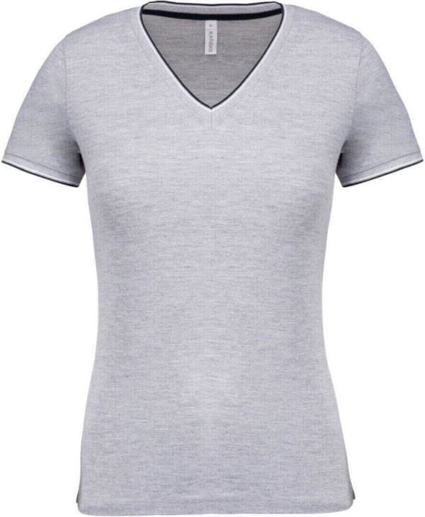 Ladies' Piqué V-Neck T-Shirt