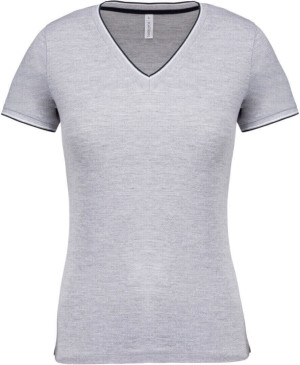 Ladies' Piqué V-Neck T-Shirt - Reklamnepredmety