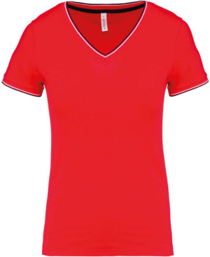 Ladies' Piqué V-Neck T-Shirt - Reklamnepredmety