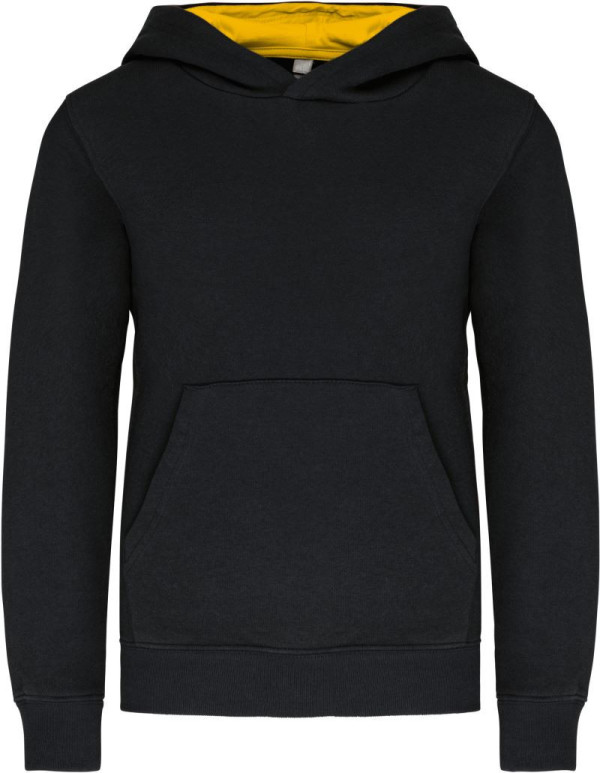 Kids‘ Contrast Hooded Sweatshirt