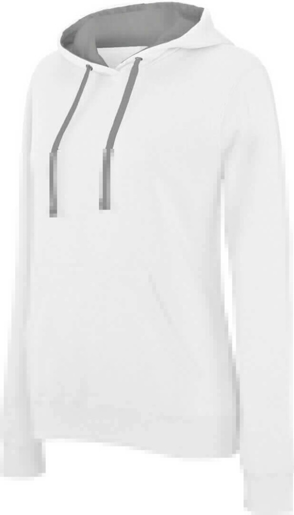 Ladies' Contrast Hooded Sweatshirt