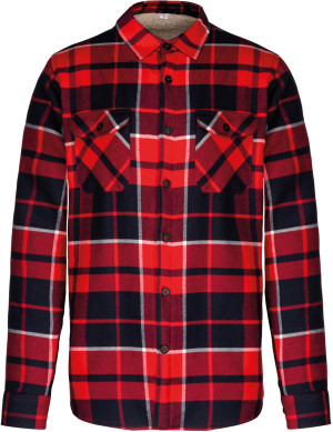 Sherpa-lined checked overshirt - Reklamnepredmety