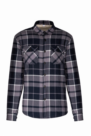 Sherpa-lined checked overshirt - Reklamnepredmety