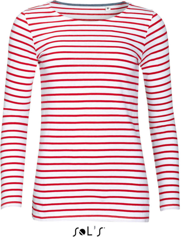 Ladies' T-Shirt with Stripes longsleeve