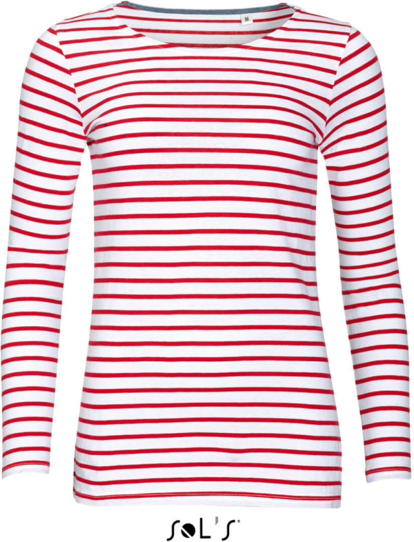 Ladies' T-Shirt with Stripes longsleeve