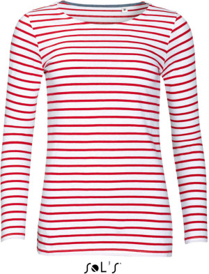 Ladies' T-Shirt with Stripes longsleeve - Reklamnepredmety