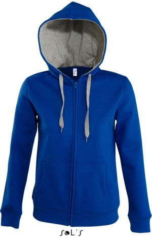 Ladies' Contrasted Hooded Sweat Jacket - Reklamnepredmety