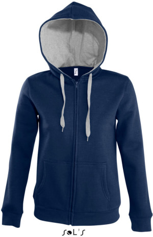 Ladies' Contrasted Hooded Sweat Jacket - Reklamnepredmety