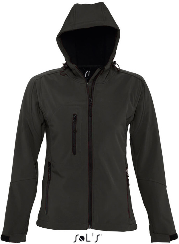 Ladies' Hooded 3-Layer Softshell Jacket