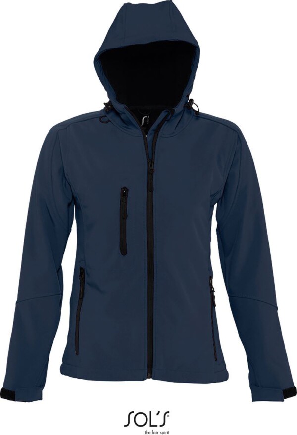 Ladies' Hooded 3-Layer Softshell Jacket