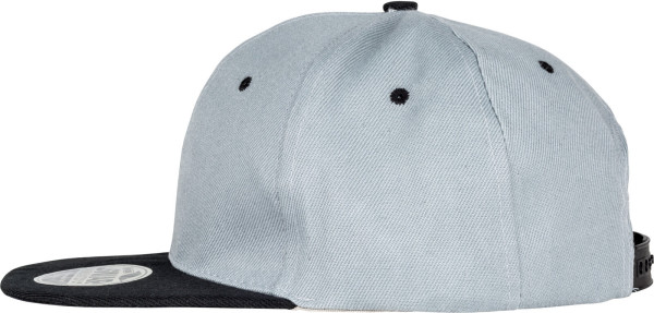 6 Panel Contrast Flat Peak Cap