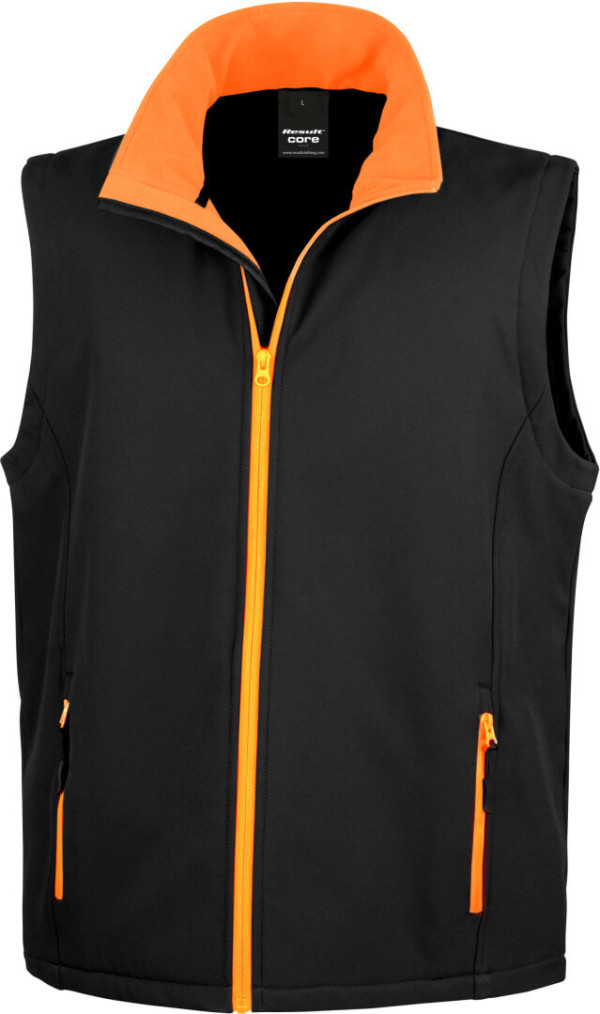 Men's 2-layer Printable Softshell Gilet