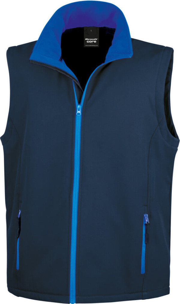 Men's 2-layer Printable Softshell Gilet