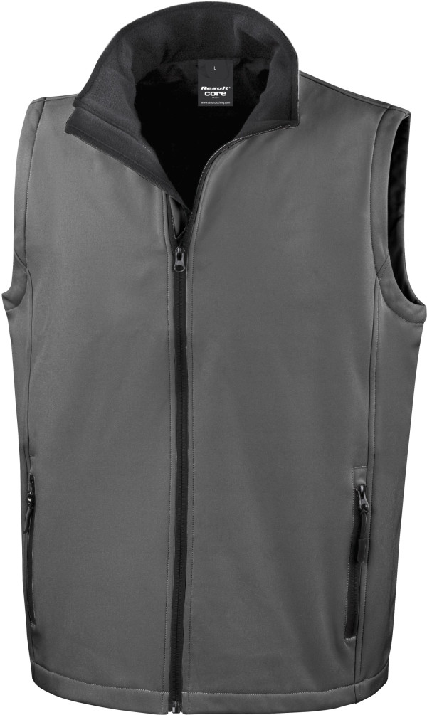 Men's 2-layer Printable Softshell Gilet