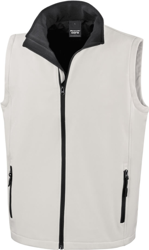 Men's 2-layer Printable Softshell Gilet