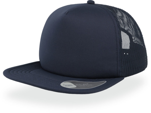 5 Panel Fleat Peak Mesh Cap