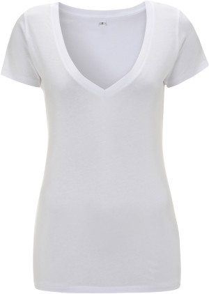 Ladies' Deep V-Neck Jersey T-Shirt - Reklamnepredmety