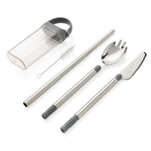 Pocketsize reusable cutlery set on-the-go - Reklamnepredmety