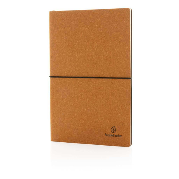 A5 recycled leather notebook