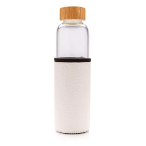 Glass bottle with textured PU sleeve - Reklamnepredmety
