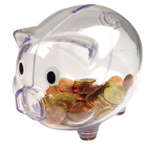 Transparent piggy bank - Reklamnepredmety